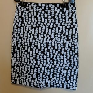 Ann Taylor Black and White Pencil Skirt